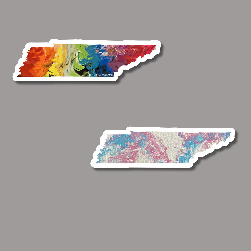 Tennessee State Sticker - Trans Pride - Rainbow - LGBTQ