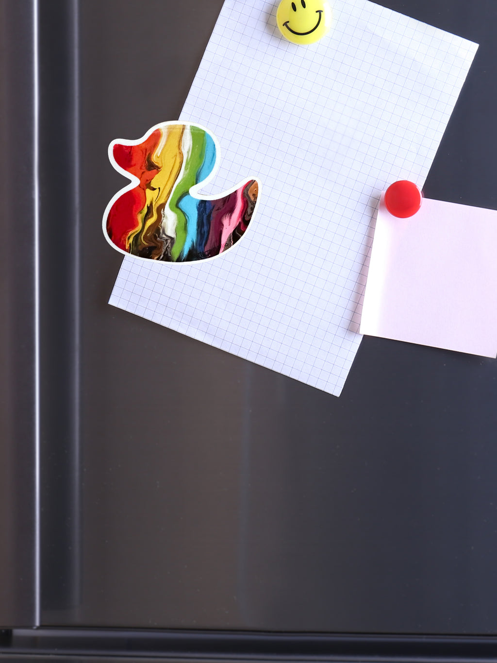 Progress Pride Rubber Duck Magnet, Car Magnet - 4"