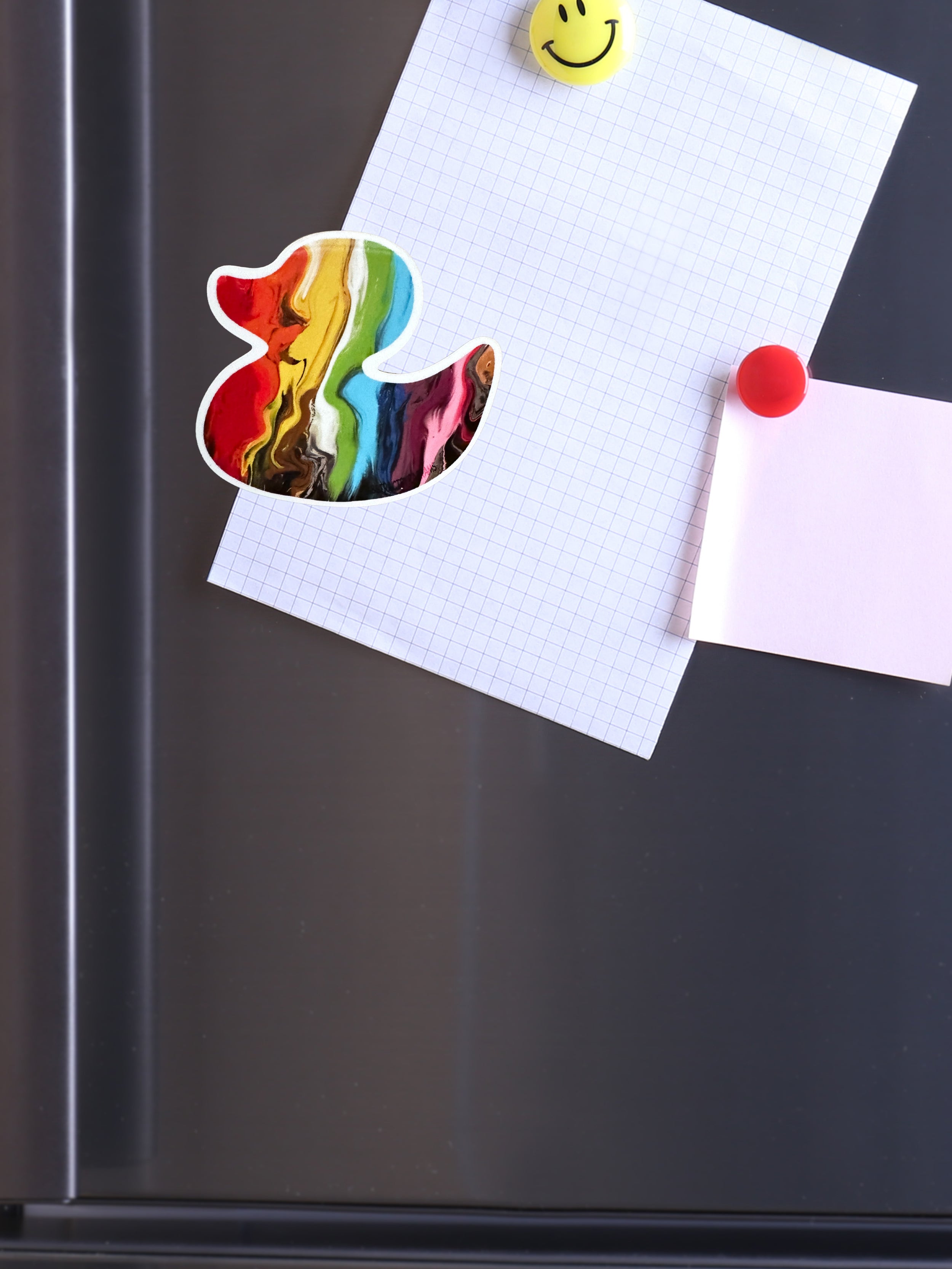 Progress Pride Rubber Duck Magnet, Car Magnet - 4"