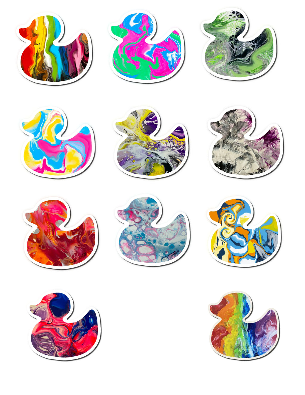 Purple, White, Gray, White Duck Sticker - Asexual Pride - Easy Peel - Vinyl - 3"