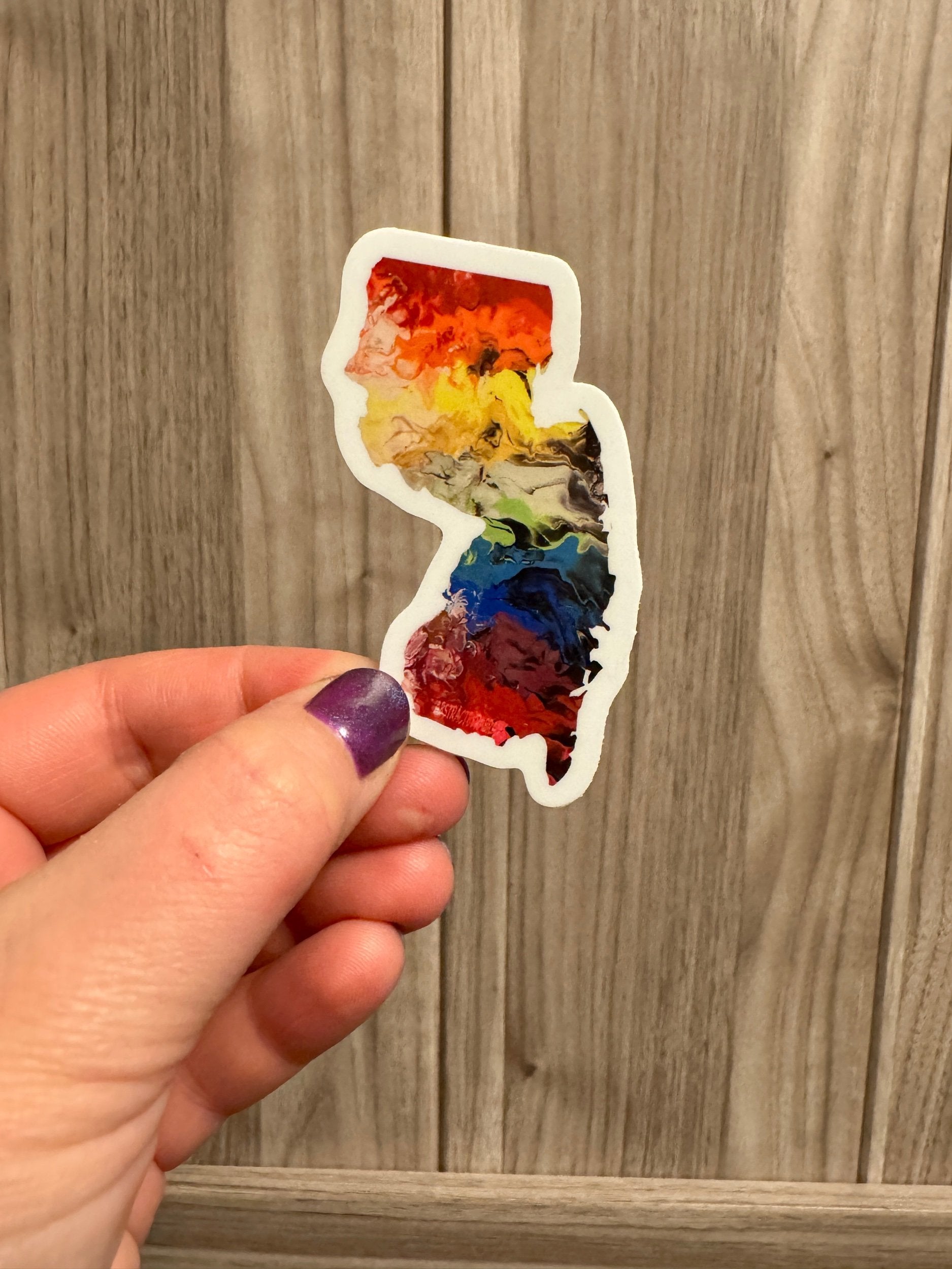 New Jersey Pride and Trans Pride Sticker - 3" - Vinyl