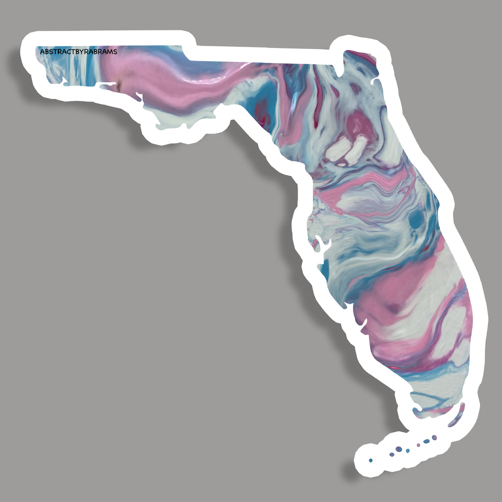 Florida State Shape Sticker - Trans Pride, Lesbian Pride and Progress Pride