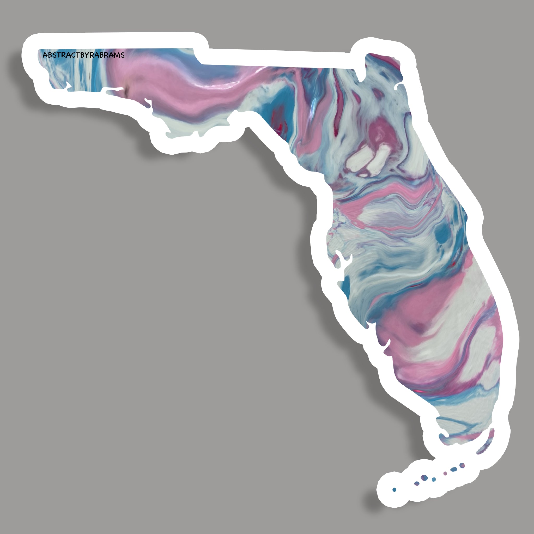 Florida State Shape Sticker - Trans Pride, Lesbian Pride and Progress Pride