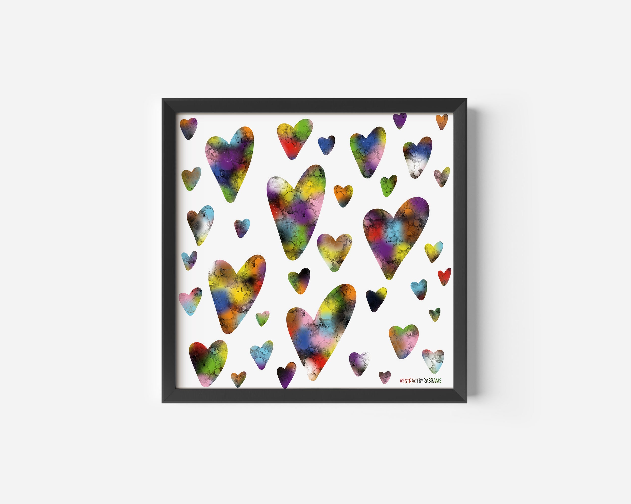 Rainbow Hearts Art Print