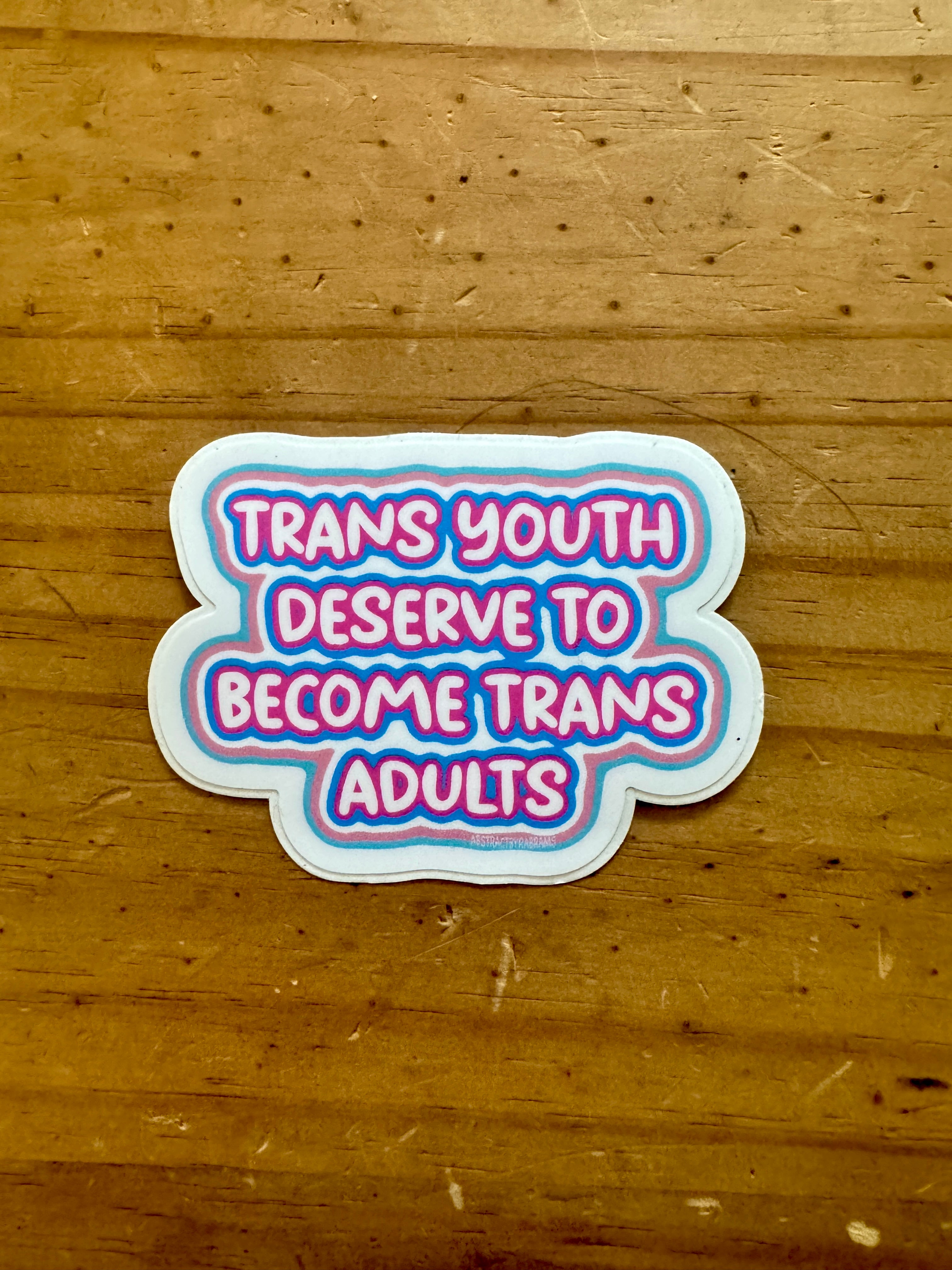 Trans Youth Deserve To Become Trans Adults Sticker