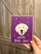 Happy Bark-Day Birthday Card - A2 - 100% PCW paper