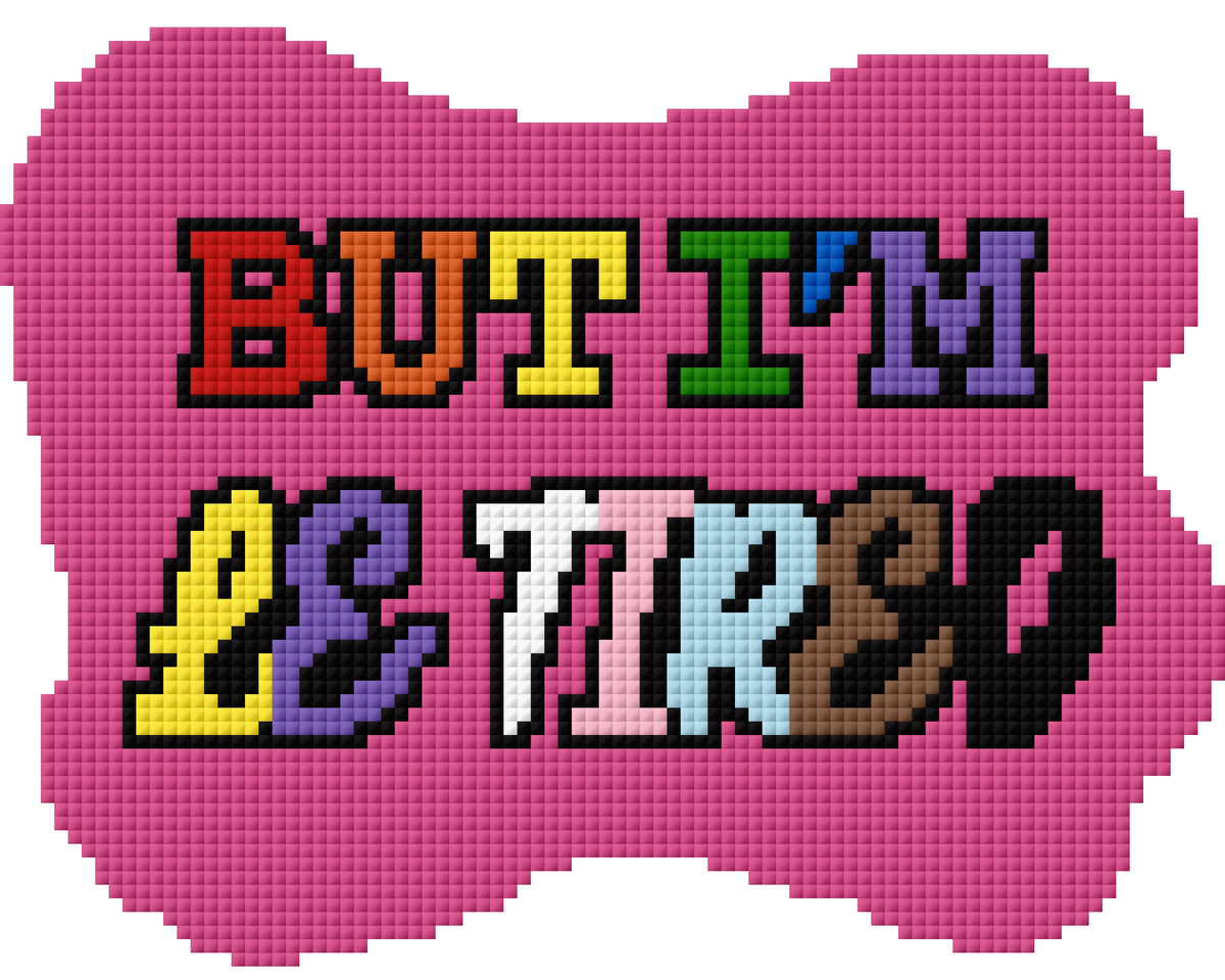 Rainbow But I'm Le Tired Needlepoint Digital Chart