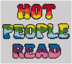 Rainbow Hot People Read Needlepoint Digital Chart