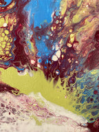 Unmelding Painting - 16"x20" Abstract Pour Painting