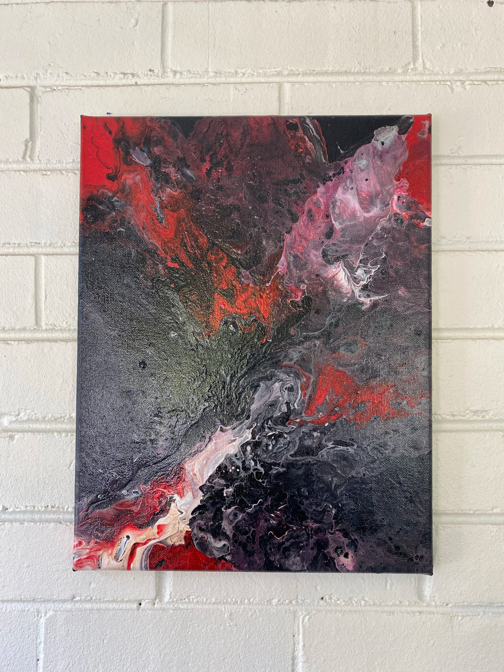Martian Skies - 11"x14" Abstract Acrylic Pour Painting