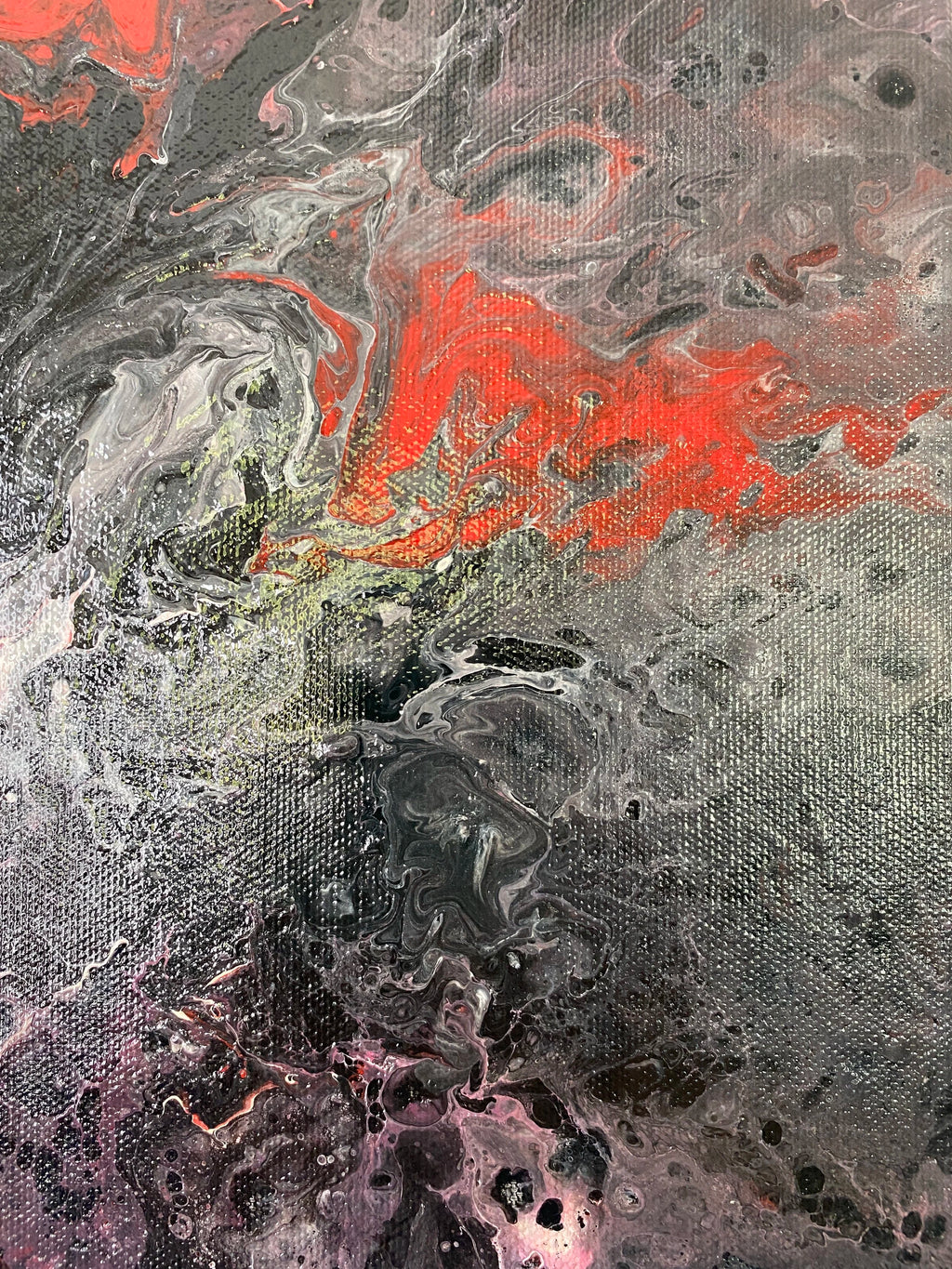 Martian Skies - 11"x14" Abstract Acrylic Pour Painting