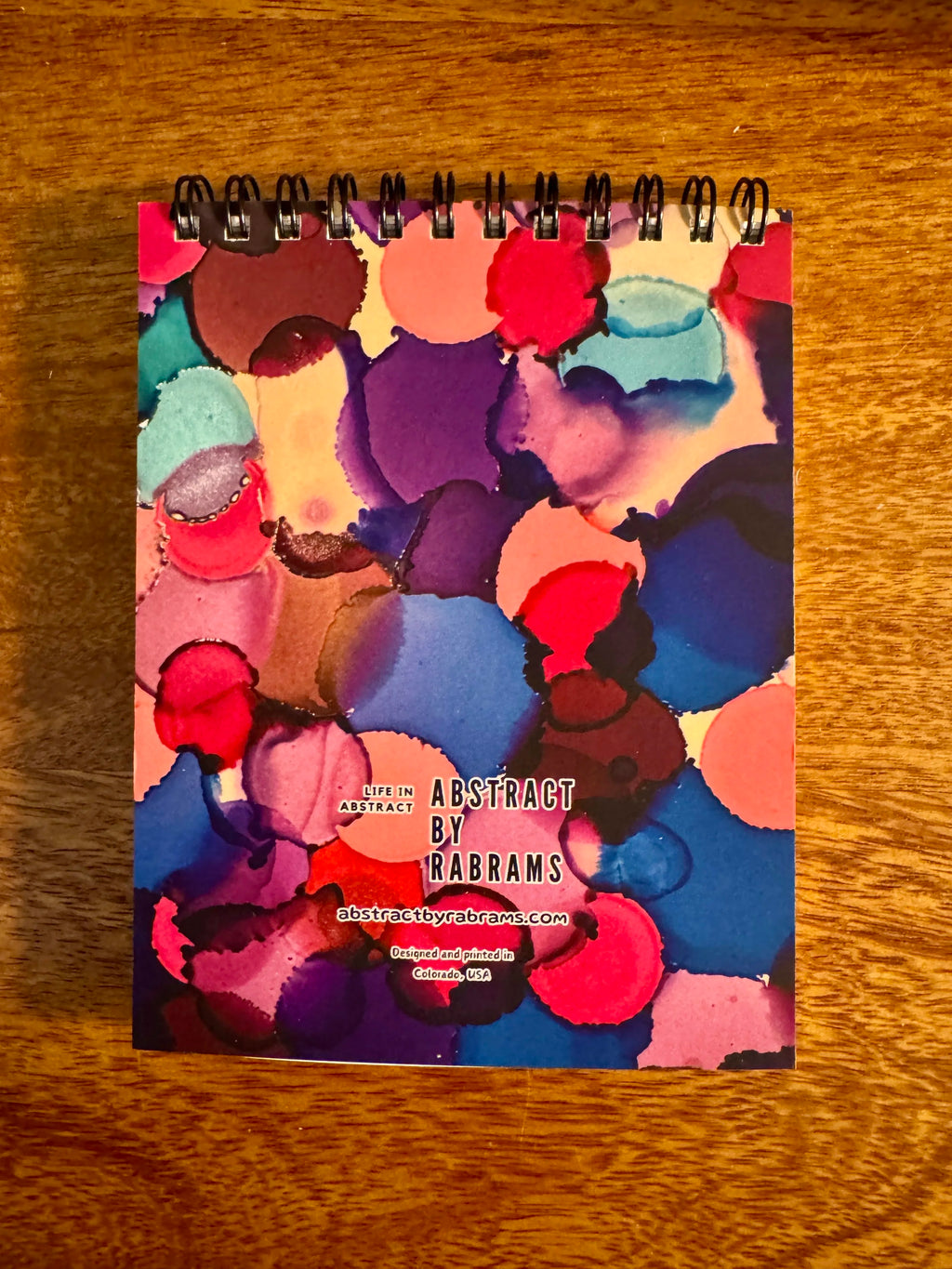 Pink, Blue, Purple Dots Notepad - 4.25"x5.5" - Soft touch cover