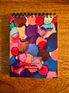 Pink, Blue, Purple Dots Notepad - 4.25"x5.5" - Soft touch cover