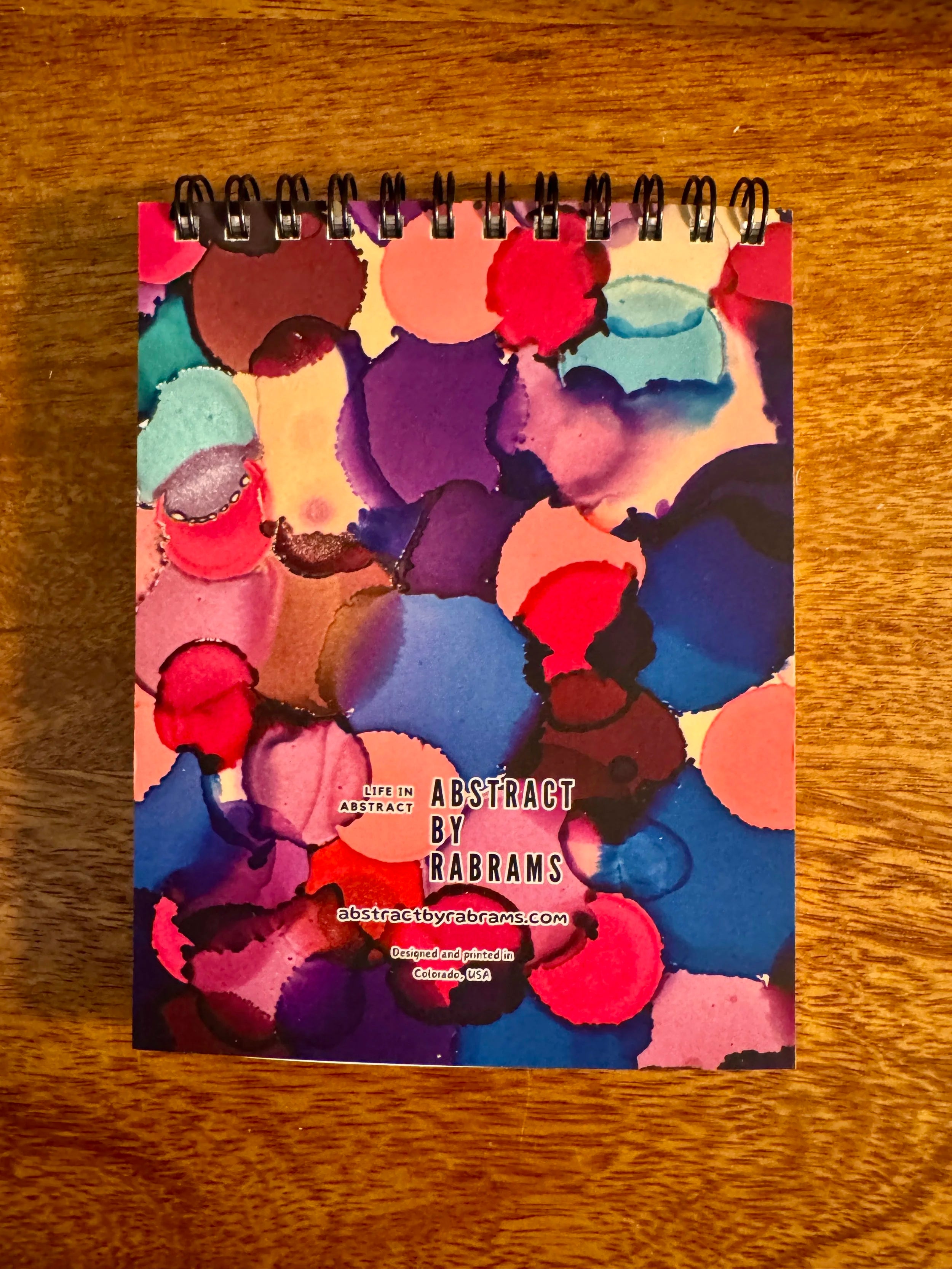 Pink, Blue, Purple Dots Notepad - 4.25"x5.5" - Soft touch cover