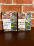Purple, Blue, Green - Peacock - Soft Touch Cover Spiral Journal -  5.5"x8"