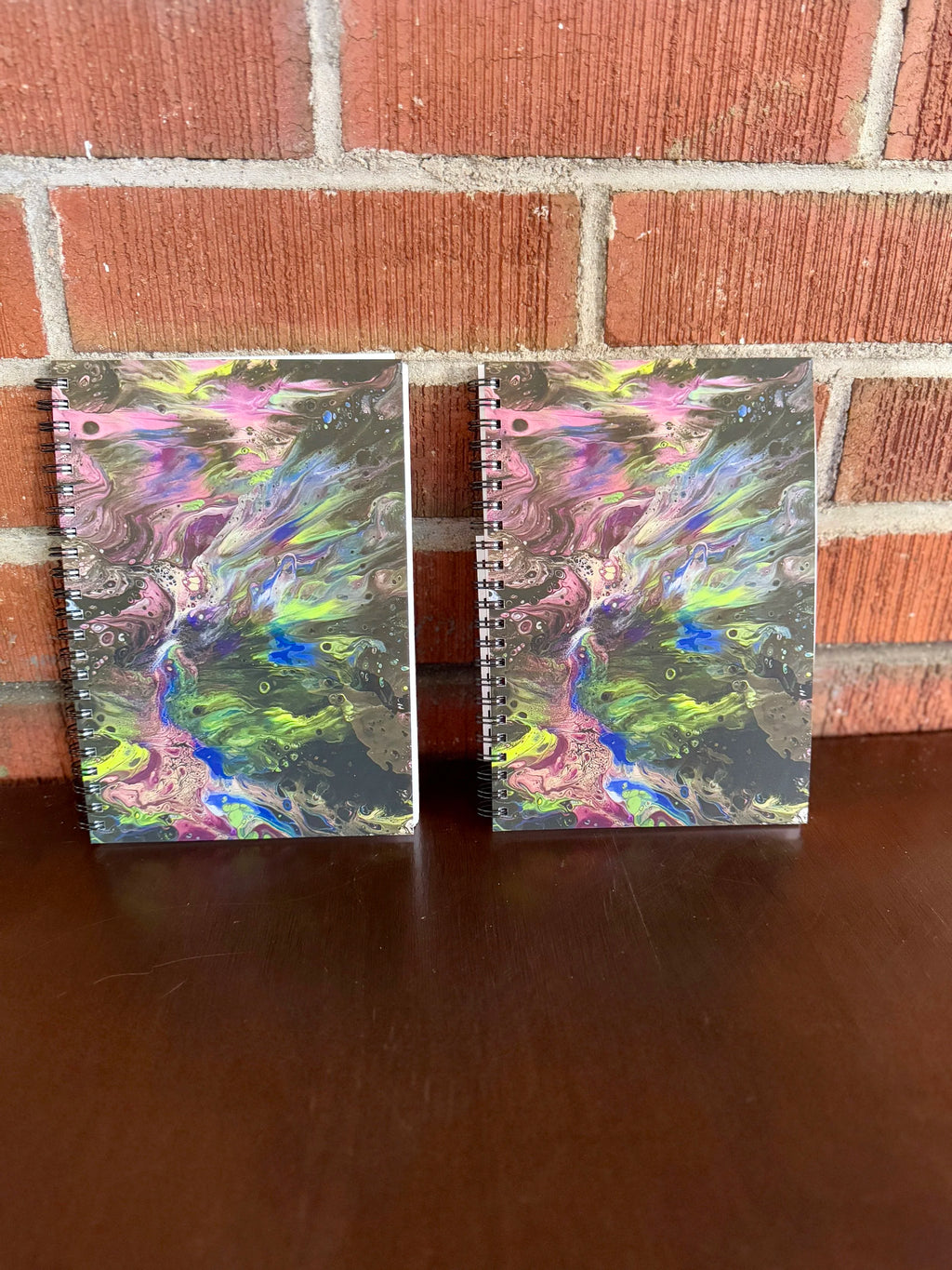Purple, Blue, Green - Peacock - Soft Touch Cover Spiral Journal -  5.5"x8"