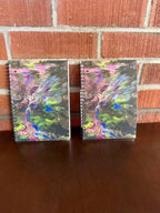 Purple, Blue, Green - Peacock - Soft Touch Cover Spiral Journal -  5.5"x8"