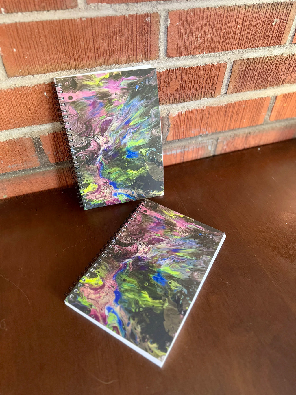 Purple, Blue, Green - Peacock - Soft Touch Cover Spiral Journal -  5.5"x8"