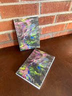 Purple, Blue, Green - Peacock - Soft Touch Cover Spiral Journal -  5.5"x8"