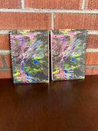 Purple, Blue, Green - Peacock - Soft Touch Cover Spiral Journal -  5.5"x8"