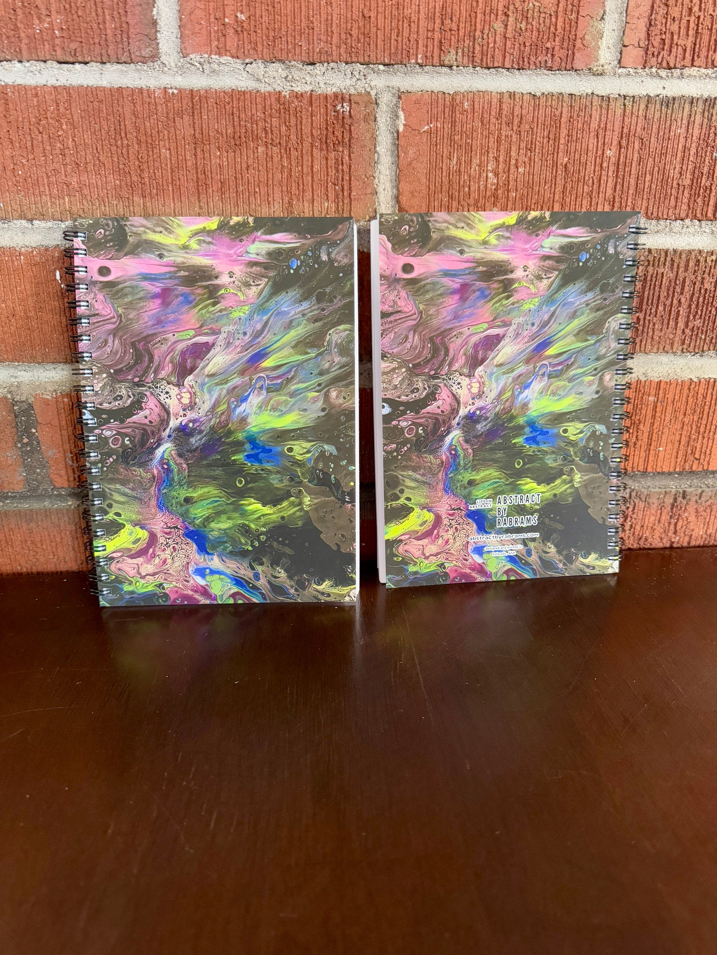 Purple, Blue, Green - Peacock - Soft Touch Cover Spiral Journal -  5.5"x8"