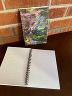 Purple, Blue, Green - Peacock - Soft Touch Cover Spiral Journal -  5.5"x8"