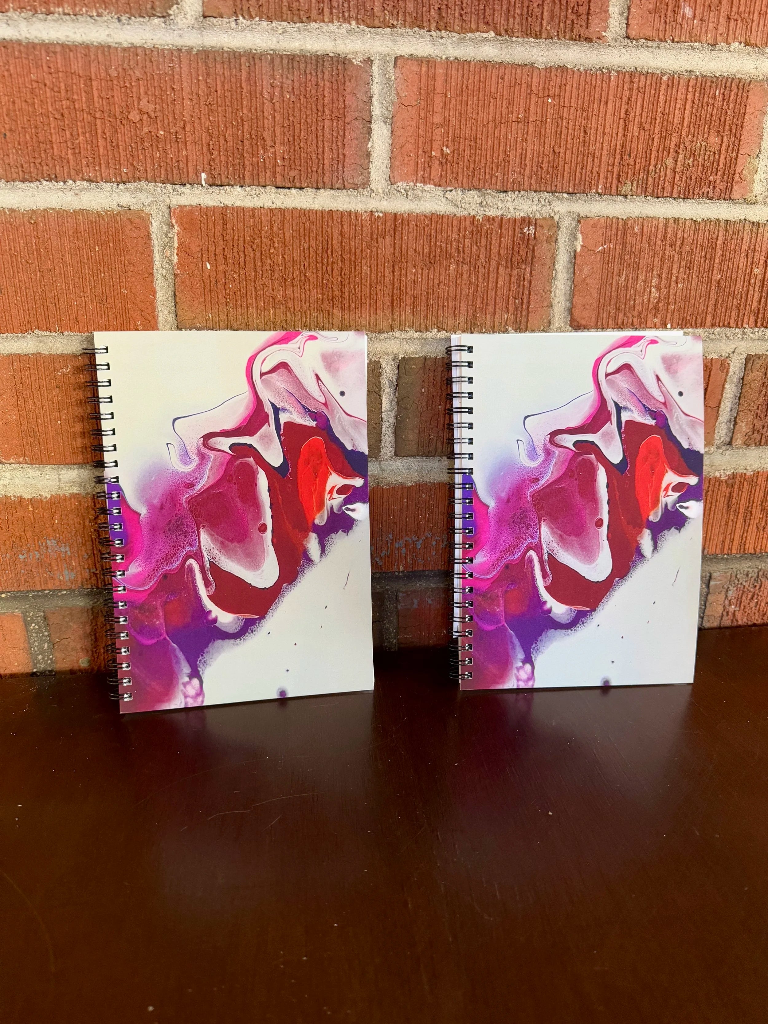 Pink, Orange, Purple Soft Touch Cover Spiral Journal -  5.5"x8"