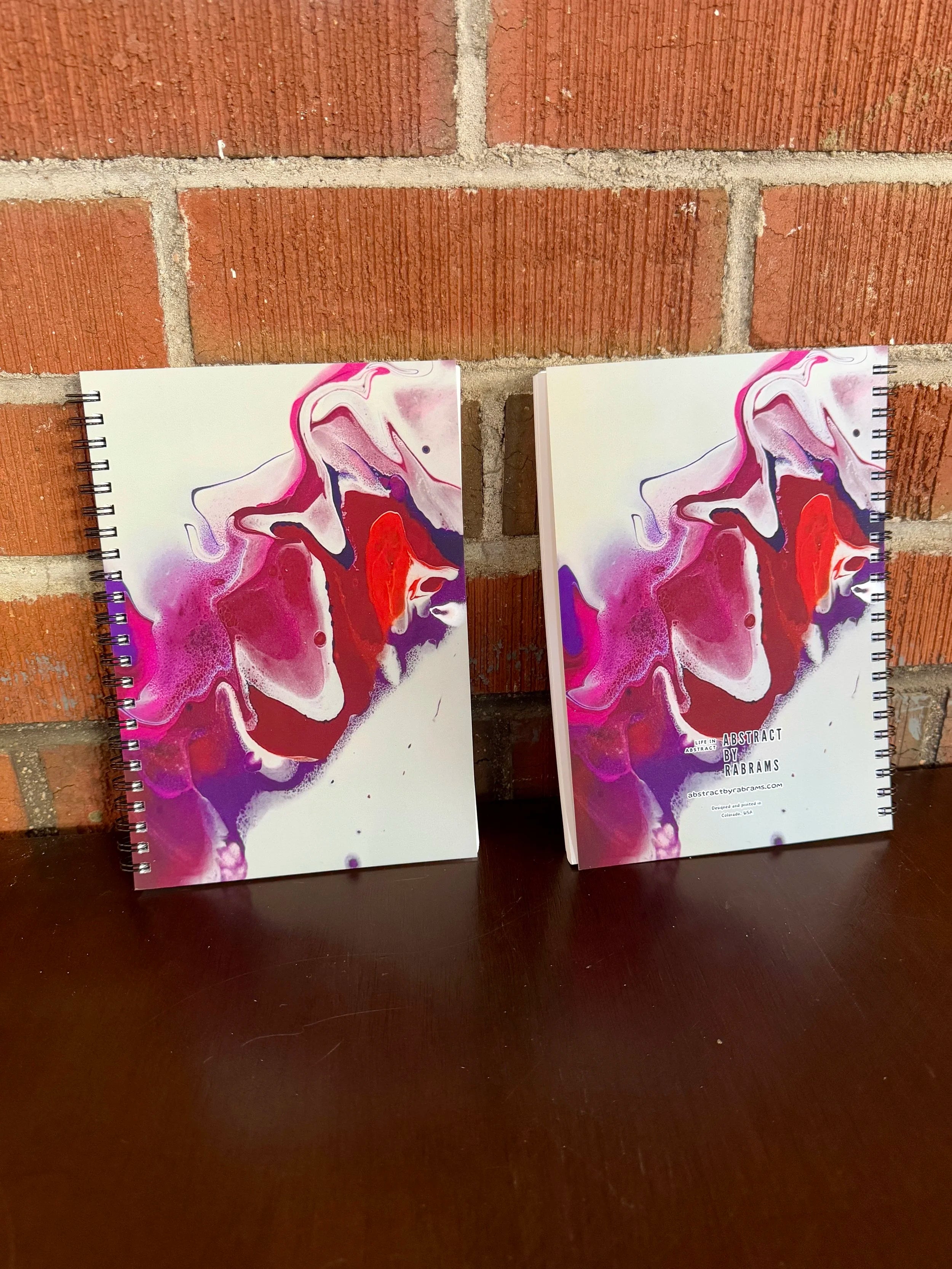 Pink, Orange, Purple Soft Touch Cover Spiral Journal -  5.5"x8"