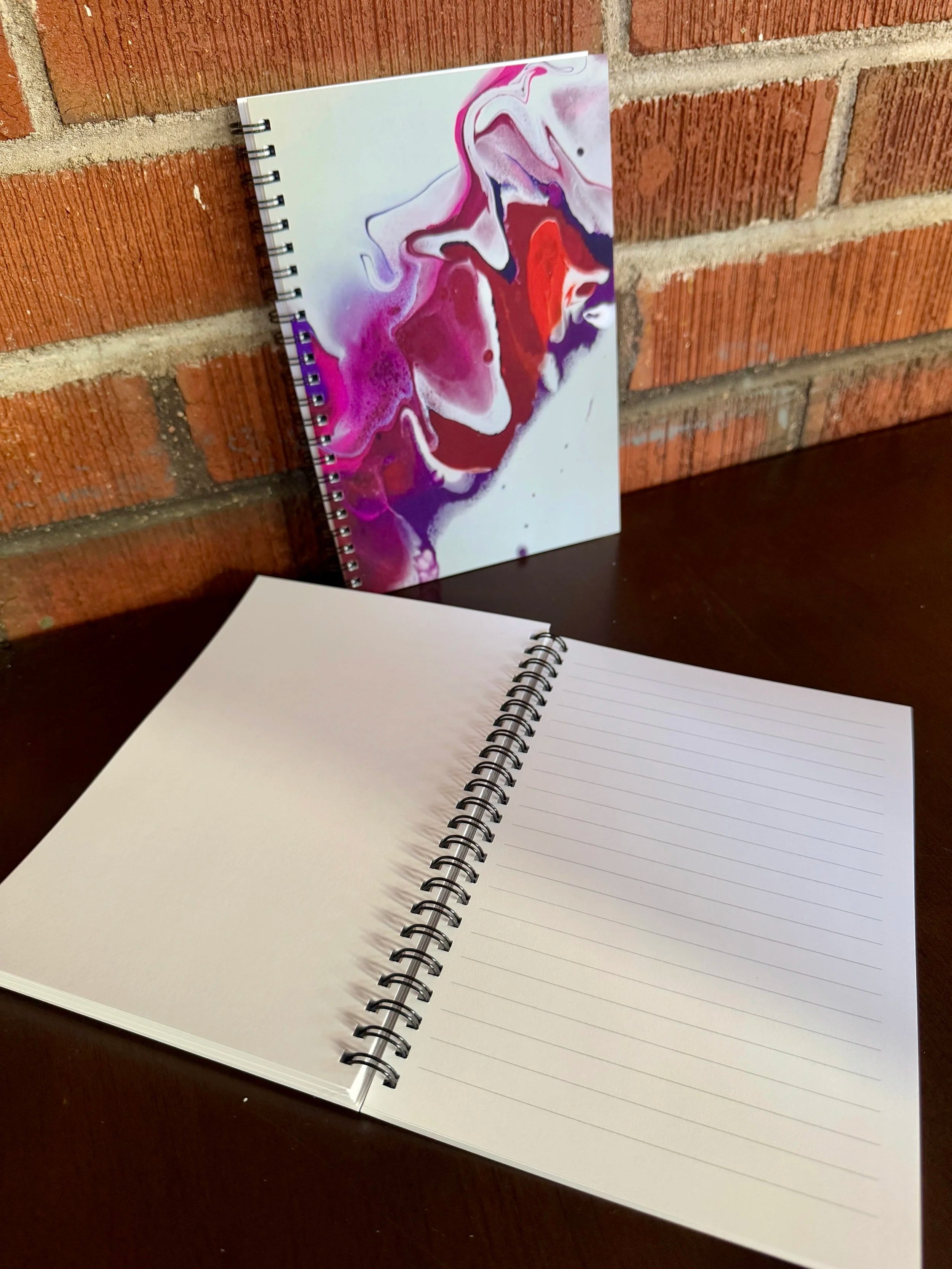 Pink, Orange, Purple Soft Touch Cover Spiral Journal -  5.5"x8"