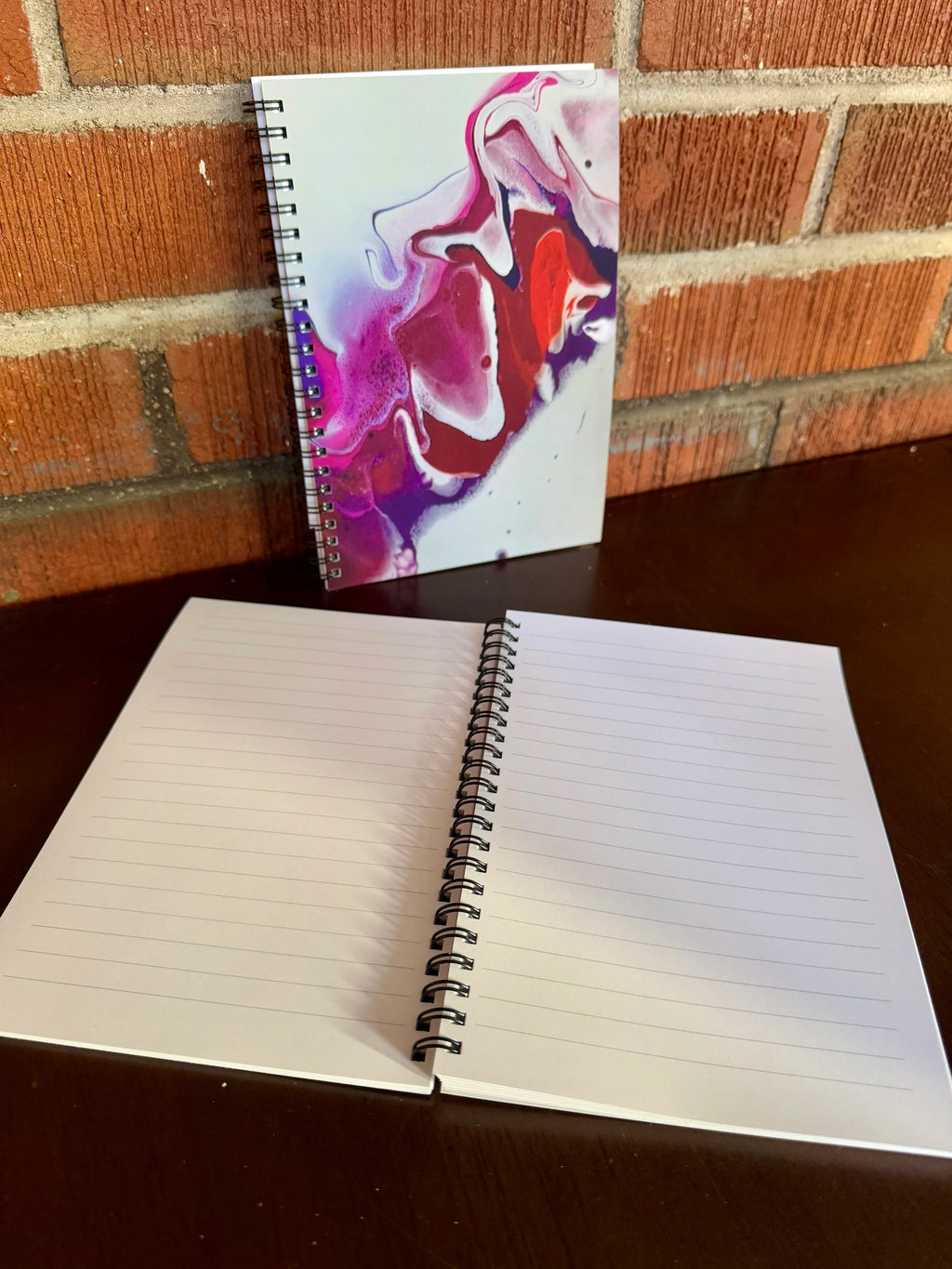 Pink, Orange, Purple Soft Touch Cover Spiral Journal -  5.5"x8"