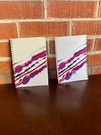 Pink and Purple Soft Touch Cover Spiral Journal -  5.5"x8"