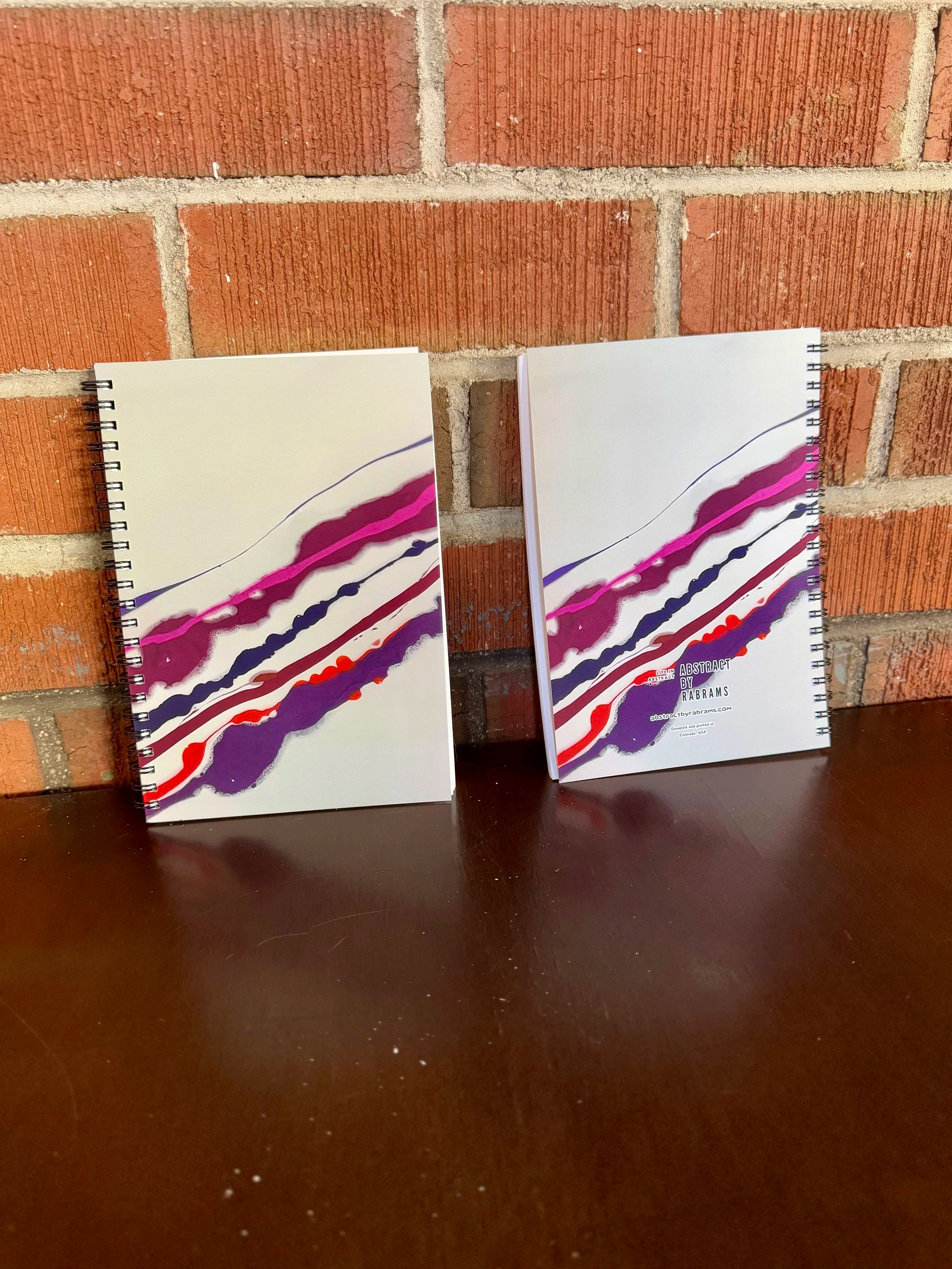 Pink and Purple Soft Touch Cover Spiral Journal -  5.5"x8"