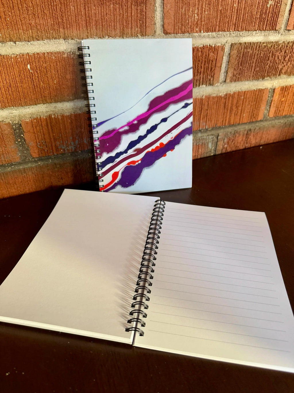Pink and Purple Soft Touch Cover Spiral Journal -  5.5"x8"