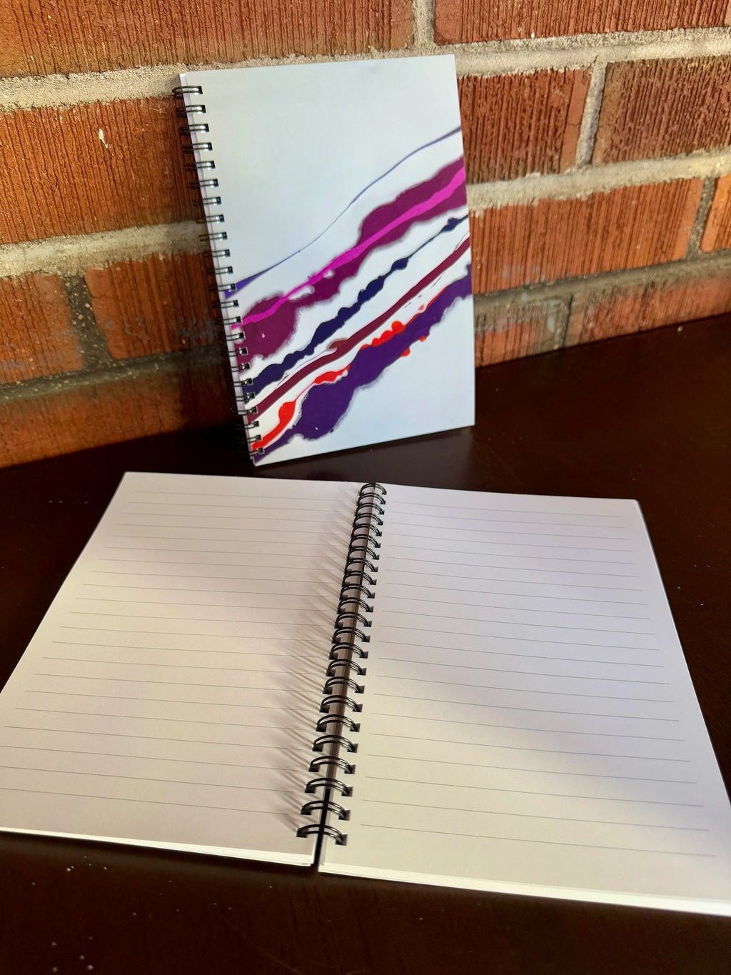 Pink and Purple Soft Touch Cover Spiral Journal -  5.5"x8"