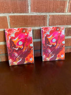 Orange and Pink Soft Touch Cover Spiral Journal -  5.5"x8"