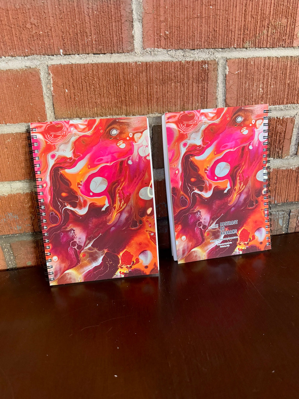 Orange and Pink Soft Touch Cover Spiral Journal -  5.5"x8"