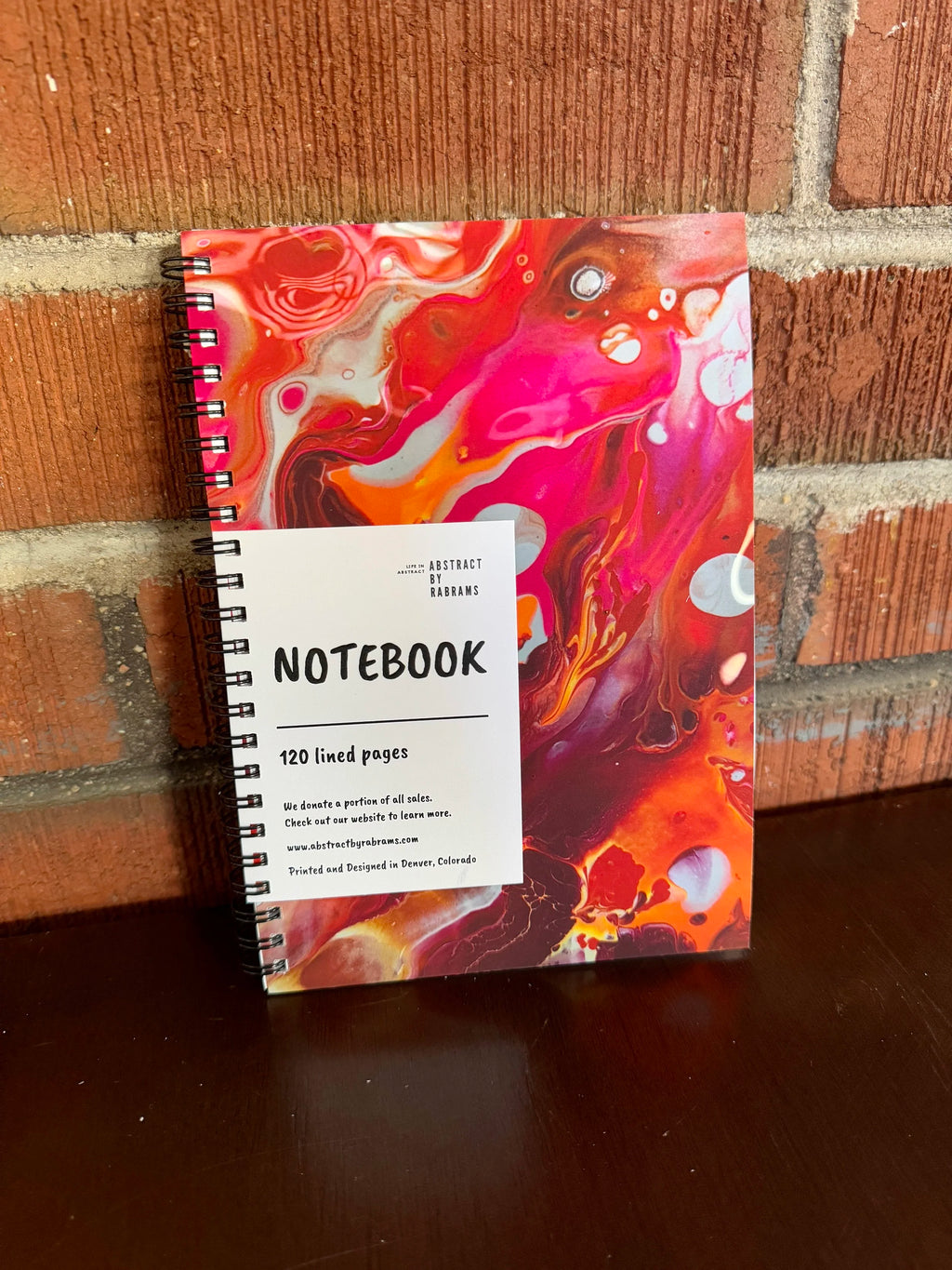 Orange and Pink Soft Touch Cover Spiral Journal -  5.5"x8"
