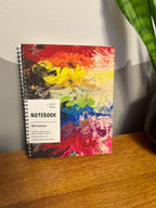 Fiery Rainbow Soft Touch Cover Spiral Journal -  8"x10"