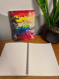 Fiery Rainbow Soft Touch Cover Spiral Journal -  8"x10"