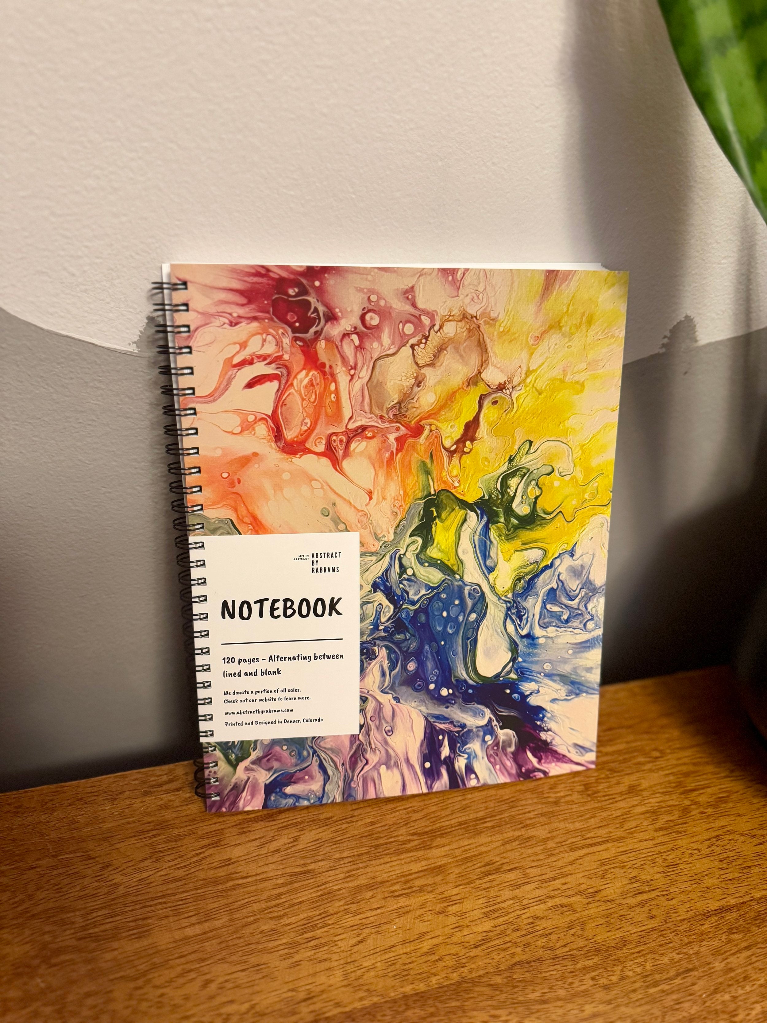 Rainbow Soft Touch Cover Spiral Journal - 8"x10" - 120 Pages