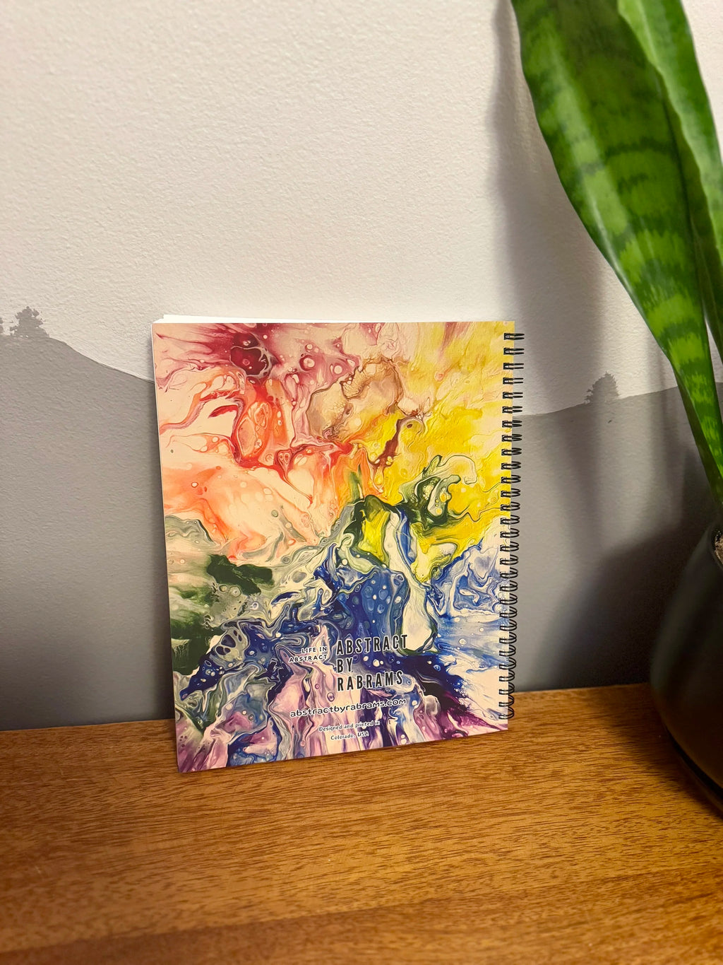 Rainbow Soft Touch Cover Spiral Journal - 8"x10" - 120 Pages
