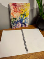Rainbow Soft Touch Cover Spiral Journal - 8"x10" - 120 Pages