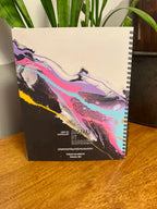 Abstract Pastel Soft Touch Cover Spiral Journal - 8"x10"