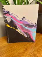 Abstract Pastel Soft Touch Cover Spiral Journal - 8"x10"