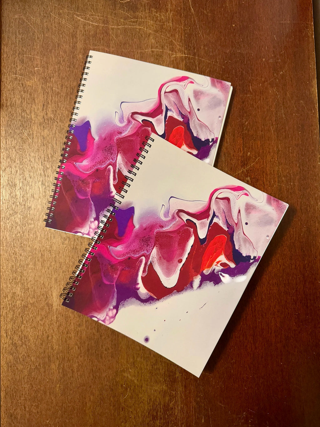 Pink, Orange, Purple Soft Touch Cover Spiral Journal -  8"x10"