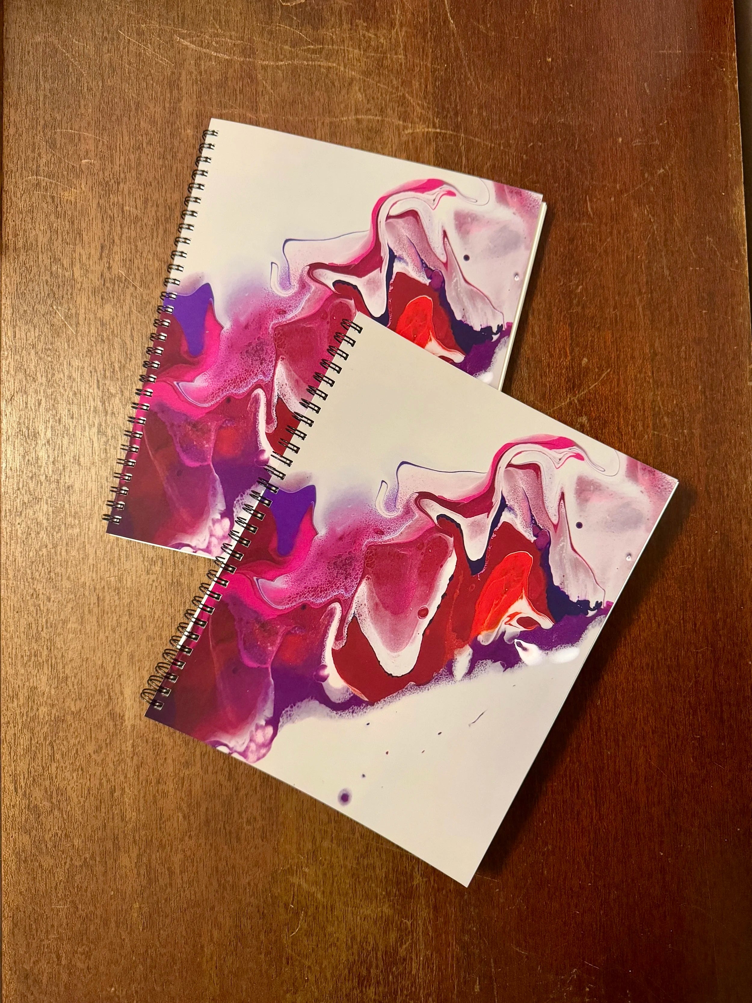 Pink, Orange, Purple Soft Touch Cover Spiral Journal -  8"x10"