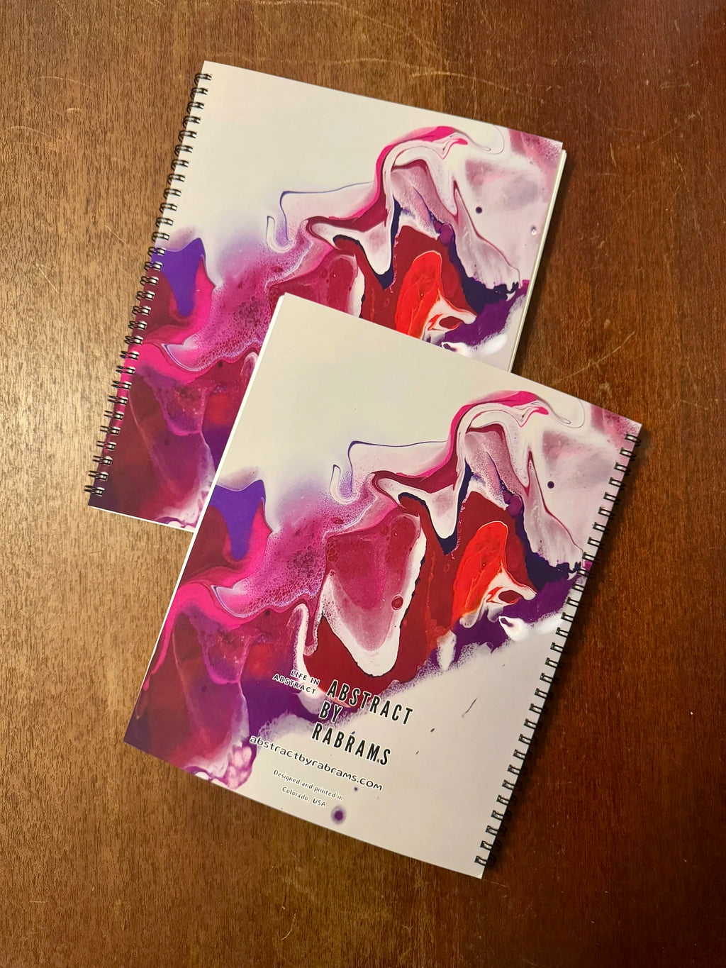 Pink, Orange, Purple Soft Touch Cover Spiral Journal -  8"x10"
