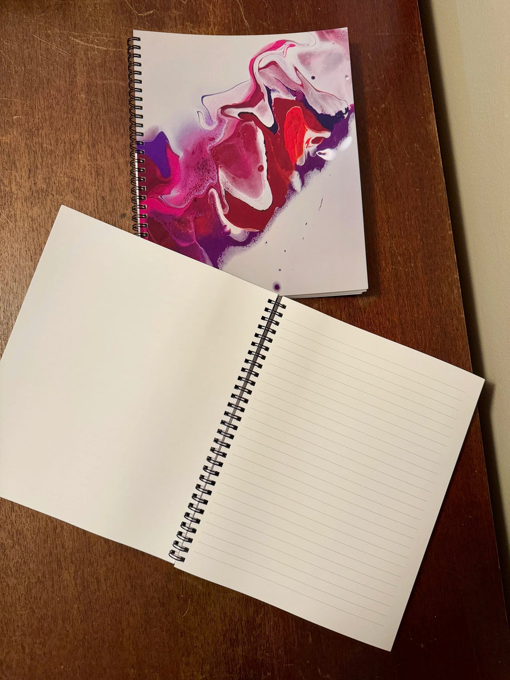 Pink, Orange, Purple Soft Touch Cover Spiral Journal -  8"x10"