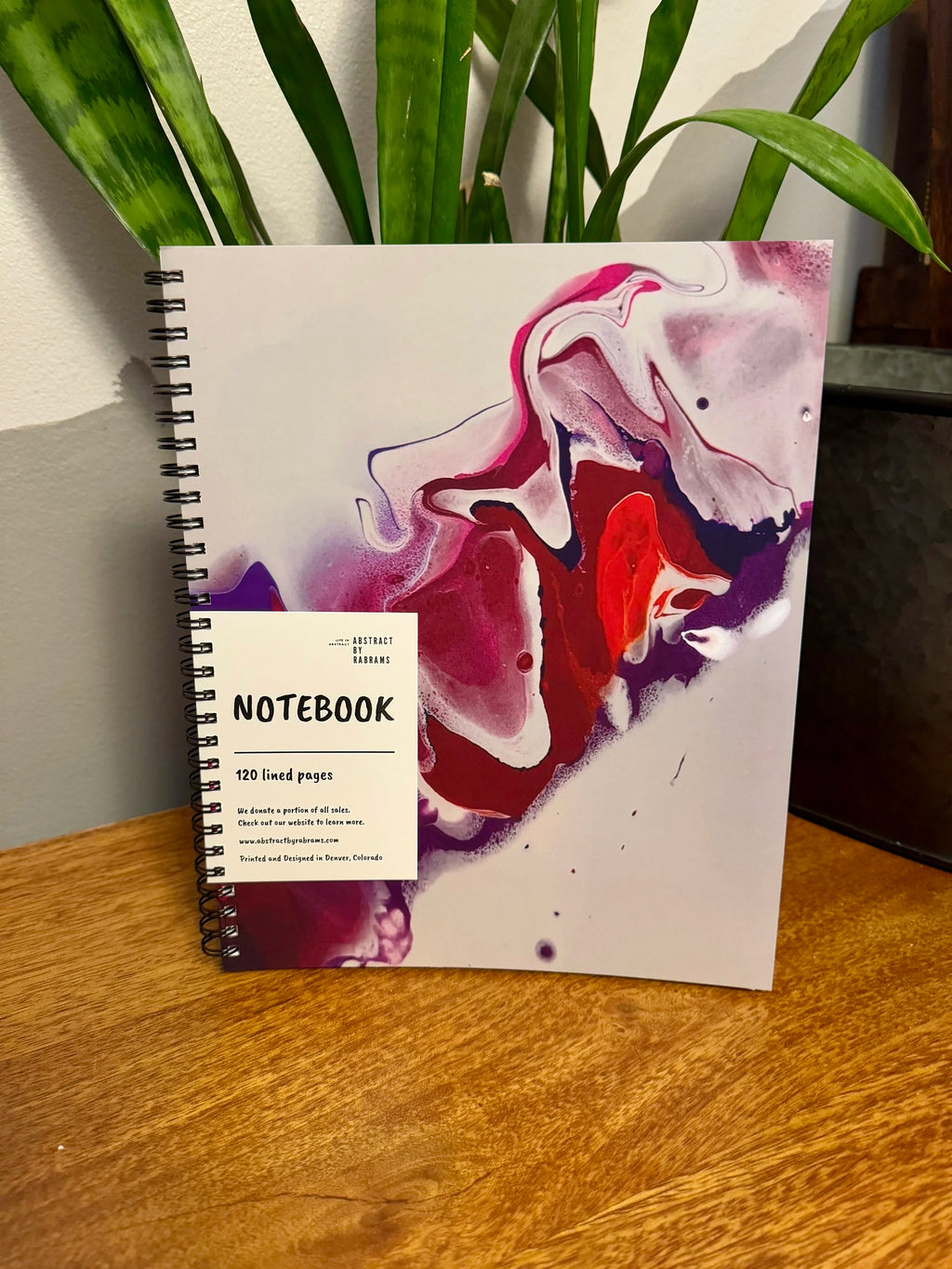 Pink, Orange, Purple Soft Touch Cover Spiral Journal -  8"x10"