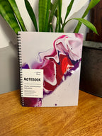 Pink, Orange, Purple Soft Touch Cover Spiral Journal -  8"x10"
